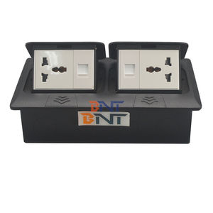 Enchufe Universal a prueba <span class=keywords><strong>de</strong></span> agua, eléctrico oculto, multifunción, negro, toma <span class=keywords><strong>de</strong></span> suelo emergente con puertos <span class=keywords><strong>de</strong></span> datos rj45 - Product Image 1