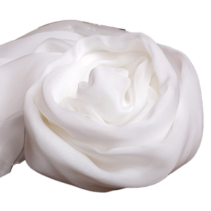 Sciarpa <span class=keywords><strong>di</strong></span> <span class=keywords><strong>seta</strong></span> bianca per la stampa <span class=keywords><strong>di</strong></span> colore bianco sciarpe in <span class=keywords><strong>Chiffon</strong></span> <span class=keywords><strong>di</strong></span> <span class=keywords><strong>seta</strong></span> 100% - Product Image 2