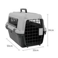 Boîte de transport pour animaux de compagnie, design standard avec maille respirante sur les côtés, simple, pour animaux âgés