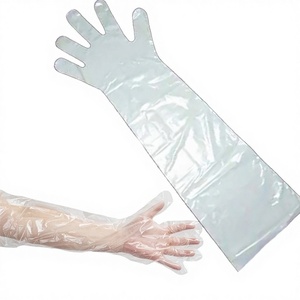 Trending Products 2026 New Arrivals Veterinary AI Galvus Long PE Disposable Waterproof Medium Thickness Obstetric Gloves - Product Image 3