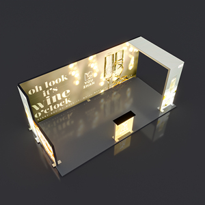Dẫn ánh sáng Hộp <span class=keywords><strong>Backdrop</strong></span> ánh sáng-Emitting Diode gian hàng triển lãm tường dễ dàng để xây dựng gian hàng tùy chỉnh <span class=keywords><strong>Backdrop</strong></span> EXPO gian hàng phông nền - Product Image 2