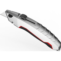 Couteau utilitaire OEM à lame coulissante en alliage d'aluminium, manche en alliage d'aluminium, lame en acier SK4 de qualité industrielle, robuste, boîtier en aluminium
