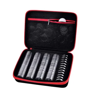 Stock Fast Shipping EVA Portable 108 Pieces 30 mm Coin Capsule Holder Collector Case