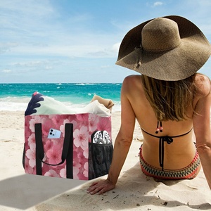 Bolsa de Mano Plegable de Gran Capacidad para Mujer, Bolsa de Compras Reutilizable con Accesorios Hawaianos Personalizados y Logotipo - Product Image 6