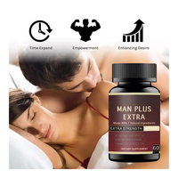 Complément énergétique pour hommes, Man Plus Extra Maca Capsules, ingrédients à base de plantes, amélioration masculine, capsule de Maca noire