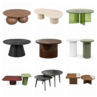 Table basse en MDF de style moderne et luxueux pour appartement, hôtel, villa, salon, table à thé en bois