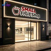 Enseigne LED 3D rétroéclairée en acier inoxydable sur mesure de qualité supérieure avec prise secteur pour l'image de marque des entreprises et des commerces (maison et bureau)