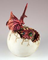 Figurine d'œuf Dragon rouge, éclosion depuis l'oeuf, jouet de bébé