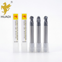 Fraise à queue sphérique en carbure, ultra-fine, super résistante à l'usure, 2/4 cannelures, HRC55/60, pour usinage CNC, directement du fabricant