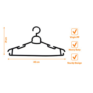 Display Hangers PP <b>Plastic</b> Heavy Duty Single Tier Modern Design Injection Molded Wardrobe Clothes Hangers Shirts T-Shirts - Product Image 2