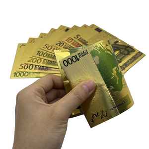 Nicro Grande Promotion Billets Européens Anciens en Plastique Plaqué Feuille d'Or, Fournitures de Fête, Billets de Banque Souvenirs de Haute Qualité, Accessoires de Film, Faux Billets <span class=keywords><strong>Euro</strong></span> - Product Image 5