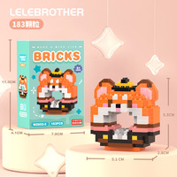 84 styles de blocs de construction micro en ABS, série animaux de dessin animé, vente en gros, briques DIY, modèle éducatif, décoration de bureau, cadeau pour enfant