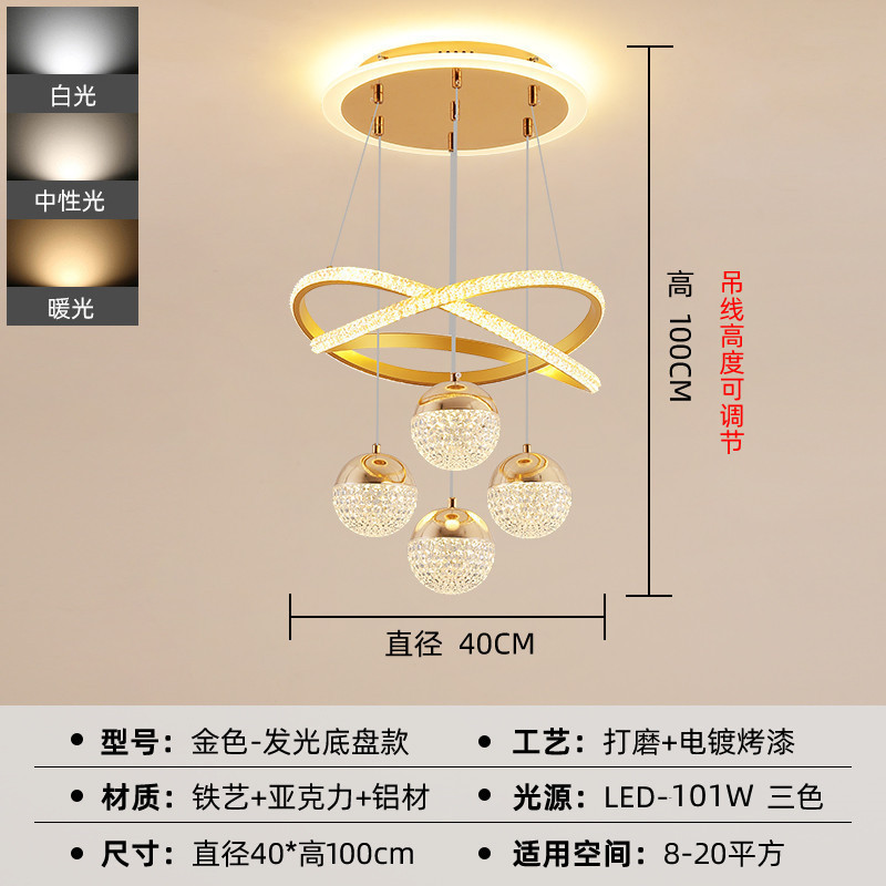 Bagliore dorato del telaio a quattro sfere
