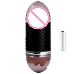 Yetişkin gerçekçi elektrikli erkek mastürbasyon kupası eller serbest seks aracı Oral vibratör seks oyuncakları Masturbator - Product Image 3