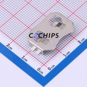 MY-2032-12-R Button & Strip Battery Connector SMD Connector Battery Clip CR2032 Phosphor Bronze Nickel - Product Image 2