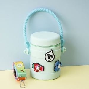 Cute Bucket Portable Bucket Coin Purse Keychain Silicone Coin Bag Sundries Earphone <b>Lipstick</b> Storage Women Bag Pendant Key Chain - Product Image 4