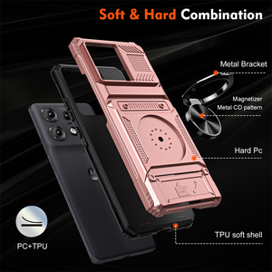 Funda con Ranura para Tarjetas, Antigolpes, Rígida, de PC y TPU, con Anillo Giratorio, para <span class=keywords><strong>Motorola</strong></span> <span class=keywords><strong>Edge</strong></span> 60 Pro/ Moto G Stylus 5G (2025) - Product Image 5
