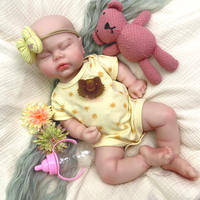 Boneka Bayi Reborn Silikon Real Touch Tahan Air Mudah Dibersihkan Dot Interaktif Hadiah Ulang Tahun Liburan