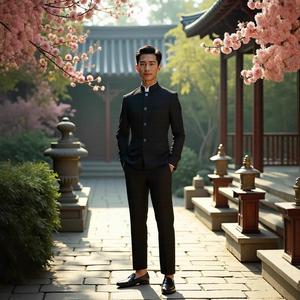 Nouvelle tunique de style chinois Tang pour hommes, printemps et automne, <span class=keywords><strong>vintage</strong></span>, robe de mariage d'anniversaire, taille M - Product Image 2