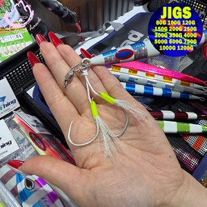 เหยื่อจิ๊กกิ้งแบบสโลว์พิทช์ 80 กรัม-1200 กรัม คุณภาพสูง สำหรับตกปลาทะเลและน้ำจืด ปลาใหญ่ เช่น ทูน่า ปลาแซลมอน ปลาสแนปเปอร์ - Product Image 6