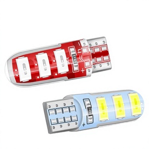 Bombilla LED T10 para Coche, 1.2W, 12V, Azul, 6SMD 5730 5630, Silicona, para Matrícula, Luz de Estacionamiento - Product Image 1