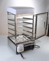 Vitrine chauffante électrique professionnelle en acier inoxydable pour la présentation et la conservation des aliments, idéale pour la restauration