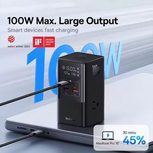 Cargador USB Rápido de <span class=keywords><strong>100W</strong></span>, Regleta de Enchufes 6 en 1, Estación de Carga de Escritorio, Protector de Sobretensión de 1200J para MacBook, iPhone 16, 15, Samsung - Product Image 3