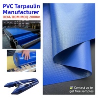 Bâche en vinyle tricoté enduit de PVC, robuste, imperméable, anti-UV, 850 g/m², 1000D, Ripstop, écologique, pour bateau gonflable