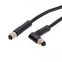 Pabrik konektor Mini kabel konektor M5 laki-laki perempuan lurus 3pin 4pin Sensor karet daya terisolasi kabel elektronik