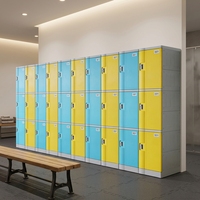 Armoire de rangement pour vestiaire de salle de sport en plastique ABS robuste, anti-humidité, antibactérienne, avec serrure à clé, pour salle de douche, écologique