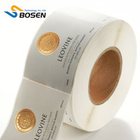 Etiquetas Adhesivas Personalizadas para Frascos de Bebidas, Resistentes al Agua, para Cajas de Regalo de Lujo