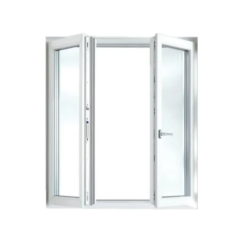 Windproof bão tác động kính cửa sổ uPVC khung cửa sổ Vinyl casement đôi kính cửa sổ PVC