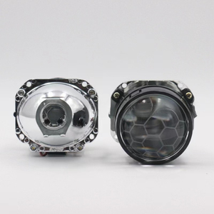 เลนส์โปรเจคเตอร์ไบซีนอน HID ขนาด 2.5 นิ้ว ดีไซน์รังผึ้ง เคลือบสีฟ้า H1 35W 55W ชุดอัพเกรดไฟหน้าแบบยูนิเวอร์แซล - Product Image 2