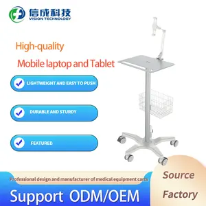 Medical Cart Manufacturer High Quality Custom Ergonomic Design All In 1 Workstation Medical Laptop Cart Medical Trolley