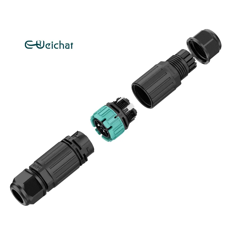 E-Weichat P23 3P Quick Lock Screwless Painel Conector De Parede Plugue Rápido E Soquete Conector Feminino Masculino