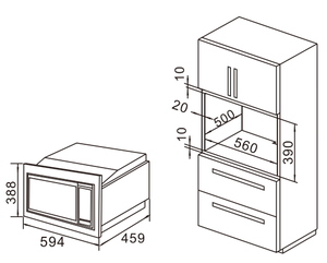 HORNO <span class=keywords><strong>MICROONDAS</strong></span> CON <span class=keywords><strong>GRILL</strong></span>, HORNO <span class=keywords><strong>MICROONDAS</strong></span> ENCASTRABLE, HORNO <span class=keywords><strong>MICROONDAS</strong></span> DE VIDRIO NEGRO COMPLETO - Product Image 4