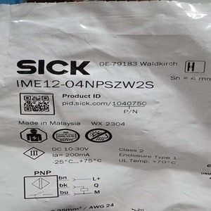 เซ็นเซอร์ตรวจจับวัตถุแบบเหนี่ยวนำ SICK IME18-08BPPZC0S 24V DC PNP ระยะตรวจจับ 8 มม. - Product Image 1