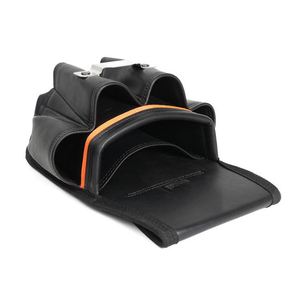 Black Genuine <b>Leather</b> <b>Tool</b> Belt <b>Pouch</b> with Hammer Holder - Product Image 6
