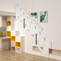Escalier escamotable mural hydraulique, gain de place, escabeau escamotable pour villa, duplex, grenier