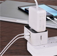 Adaptateur secteur interchangeable HHT202 avec 2 chargeurs USB de type avec prise