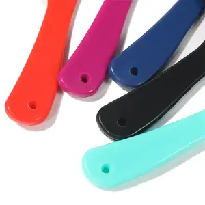Warna-warni sisir basah Detangle sikat rambut keriting portabel plastik dua baris sisir gigi
