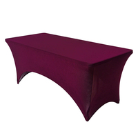 Housse de table rectangulaire extensible imperméable et respirante de 4, 6 et 8 pieds, design durable pour table de banquet standard