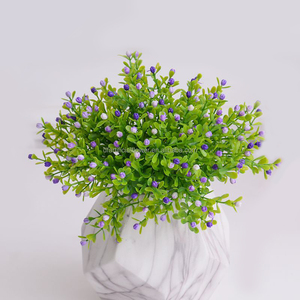 Hoa nhân tạo 10 cái/túi bó hoa trang trí nhà đám cưới Máy tính để bàn mô phỏng hình ảnh đạo cụ Milan cỏ - Product Image 3