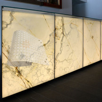 Feuille de LED flexible 24V pour comptoir en Onyx translucide feuille d'agate rétroéclairée panneau LED dalle de carrelage en pierre d'agate naturelle