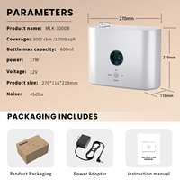 Diffuseur d'huile parfumée sans eau compatible CVC avec nouveau design LED, diffuseur d'arômes avec grand réservoir, parfum puissant