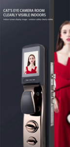 Serratura Intelligente per Porta in Legno con Controllo Remoto App Tuya Riconoscimento Facciale 3D Videocitofono Chiave Digitale Materiale in Lega di Alluminio WiFi - Product Image 4