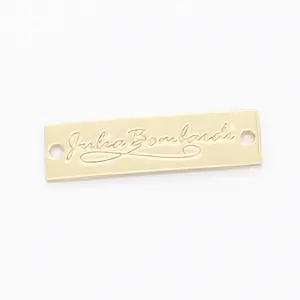 Groothandel Aangepaste Logo Voor Tassen Hardware Accessoire Metalen Label Rechthoek Goud Of Aangepaste Kleur Tassen Accessoire Sampling Geaccepteerd