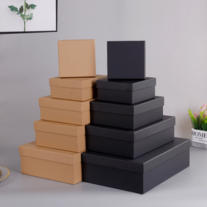 Tapa negra y caja base Caja de sandalia de embalaje de zapatos de calcetería ajustada personalizada para mujer - Product Image 4