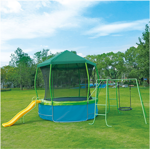 2025 personnalisé nouveau Design balançoire <span class=keywords><strong>piscine</strong></span> toboggan 3 en 1 PP PVC aire <span class=keywords><strong>de</strong></span> jeux extérieure parc <span class=keywords><strong>de</strong></span> trampoline pour enfants avec <span class=keywords><strong>abri</strong></span> contre la pluie - Product Image 3