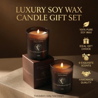Set Hadiah Lilin Mewah Beraroma Kedelai Elegan dengan Aroma Mawar, Kopi, Darjeeling, Osmanthus, Cedar, dan Lavender untuk Suvenir Pernikahan